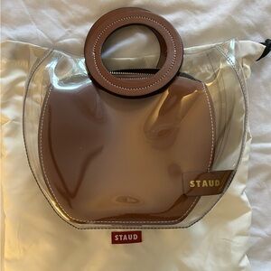 Staud PVC and leather bag